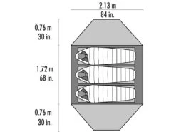 Tente Msr Elixir 3 -Aventure Tente 10312 msr elixir 3 floorplan top