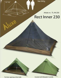 Luxe Outdoor Rect Inner 230 -Aventure Tente chambre luxe outdoor rect inner 230 mini peak 03 1