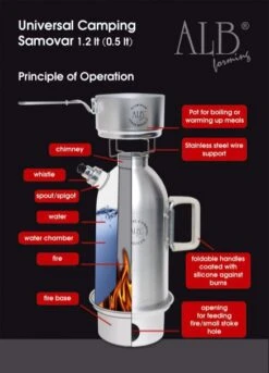 Réchaud Bouilloire Kettle Samovar -Aventure Tente kelly kettle alb