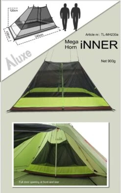 Luxe Outdoor Megahorn Inner Summer -Aventure Tente luxe outdoor megahorn inner summer 2