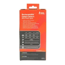 Sol Rechargeable Camp Lantern With Power Bank -Aventure Tente sol rechargeable camp lantern with power bank 4