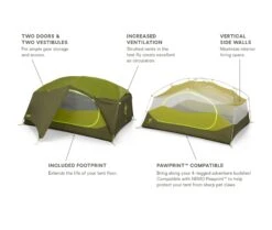 NEMO EQUIPMENT Nemo Aurora 3P + Footprint -Aventure Tente tente camping nemo equipment aurora 3p 08